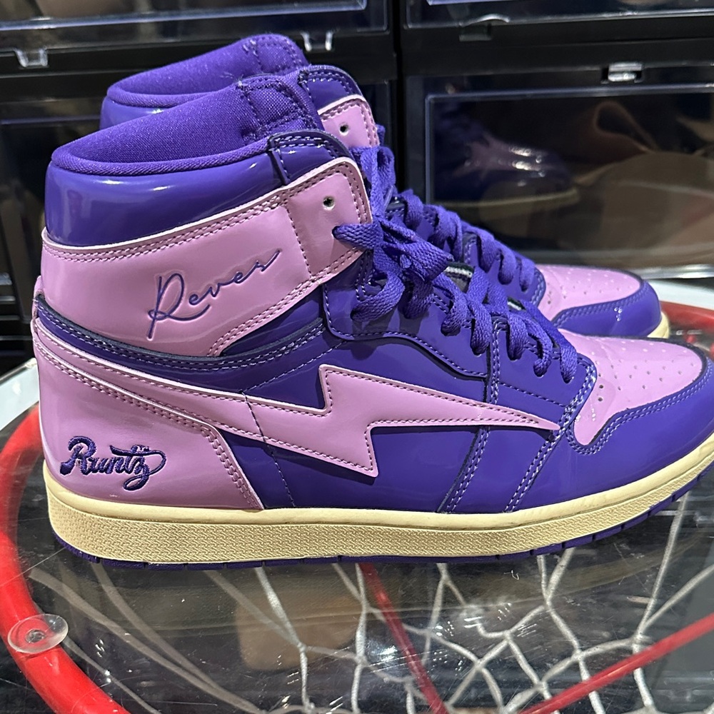 Kool Kiy 420 Runtz Purple and Pink High-Top Sneakers - Picture 4 of 8